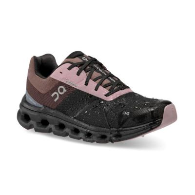 On Black/Grape Cloudrunner Waterproof Women's Athletic Shoes 52.98636