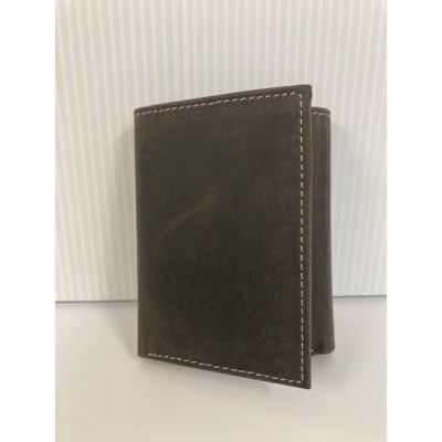 Genuine Leather Chocolate Trifold Chocolate Wallet 54359-CH