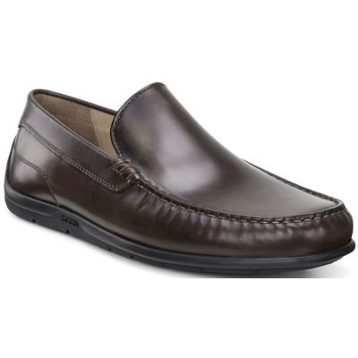 Ecco Classic Brown Leather Mens Driving Moc 570904-01072