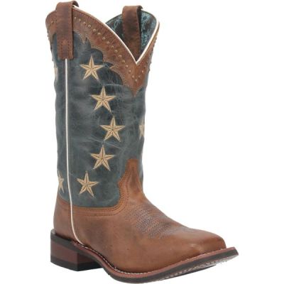 Laredo Tan/Blue Denim Early Star Women's Western Boots 5897