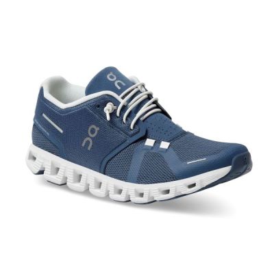 On Denim and White Cloud 5 Womens Athletic Shoes 59.98901