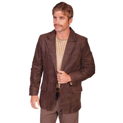 Scully Brown Men's Leather Blazer 602