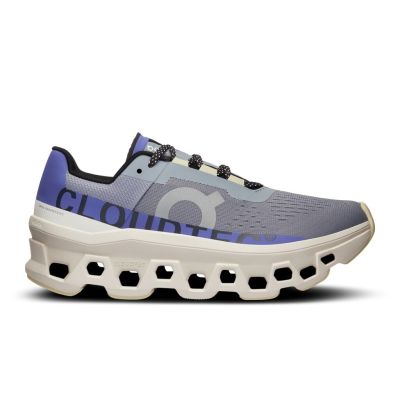 On Mist/Blueberry Cloudmonster Women's Running Shoes 61.97784