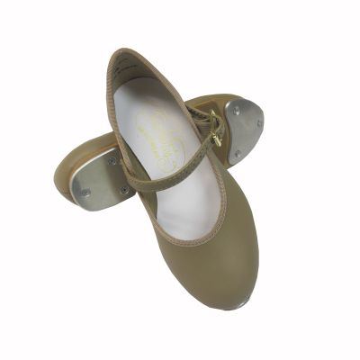 6456C Tan Buckle Closure Tap On Kids Tap Shoes