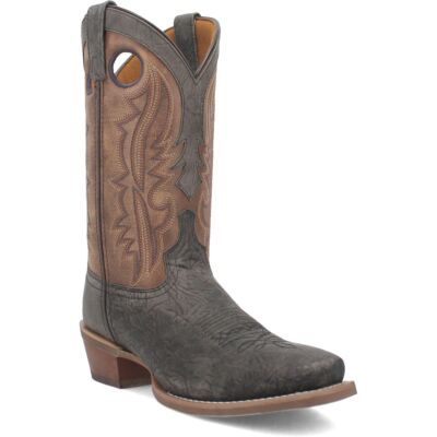 Laredo Grey/Tan Walker Men's 12 inch Square Toe Leather Boots 68473
