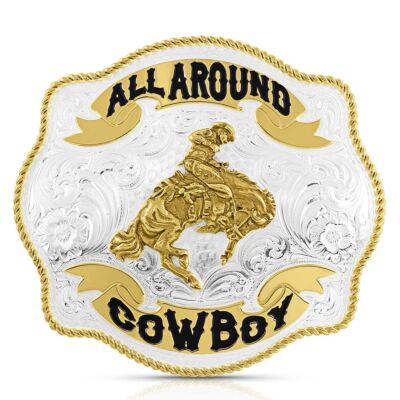 Montana Silversmiths Scalloped All Arouind Cowboy Belt Buckle 7007
