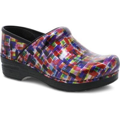 Dansko Professional Color Block Patent Womens Clog Shoes 706-420202