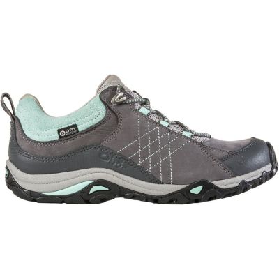 Oboz Charcoal Sapphire Low Waterproof Wide Womens Shoes 71602-CHARCOAL