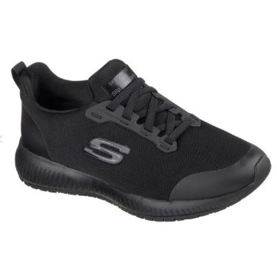 Skechers Black Squad SR Womens Work Sneakers 77222