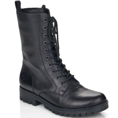 Rieker Black Women's Combat Boots 78544-00