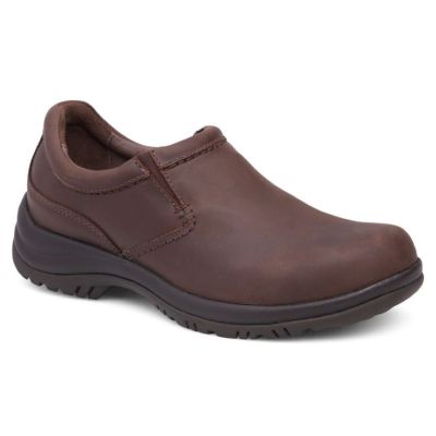 Dansko Brown Distress Wynn Men's Slip-On Shoes 8701-787800