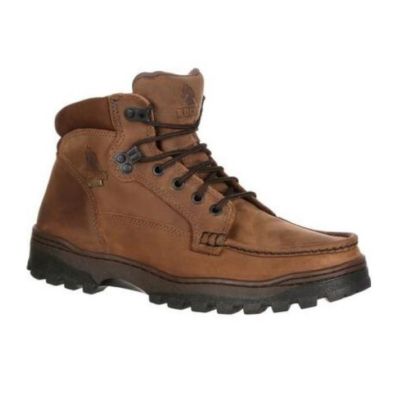 Rocky Light Brown Outback Gore-Tex Waterproof Moc Toe Mens Hiking Boots 8723