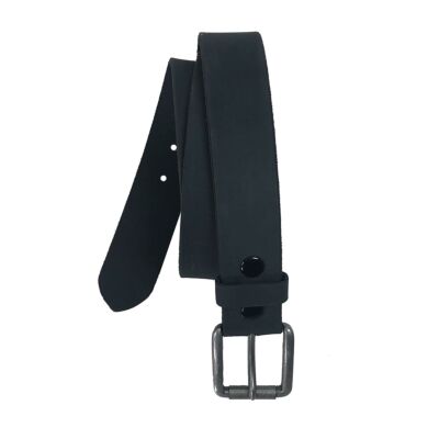 Genuine Leather Black Belt 9720-BLK