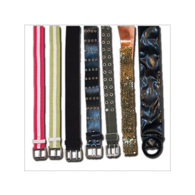 A-123 Sequin Belt with Satin Ribbon Tie
