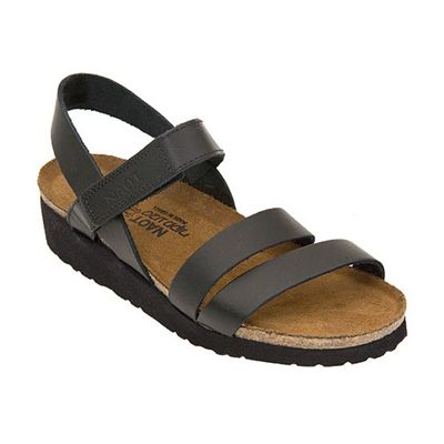7806-034 Kayla Black Matte Leather Comfort Sandal Naot Womens Shoes