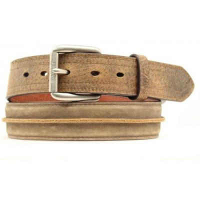 A1011202 Men's Ariat Center Stripe Distressed Brown Belt