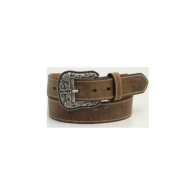 Ladies Ariat Distressed Brown Belt with Antique Buckle A1523402