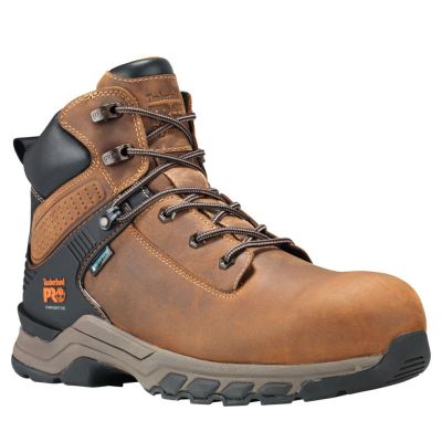 Timberland Pro Tan Full-Grain Hypercharge 6 Inch Composite Toe Mens Work Boots A1RVS