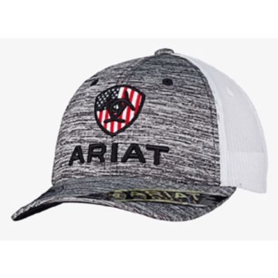 Ariat Grey Youth Cap with Ariat Logo Flag Patch A300008706
