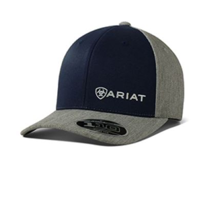 Ariat Navy/Grey Men's Flexfit 110 Cap with White Logo A300014703