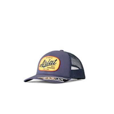 Ariat Navy Men's Cap with Yellow Oval Patch and Ariat Logo A300016103