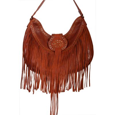 Scully Leather Fringe and Studded Handbag  B177 ***Online Only