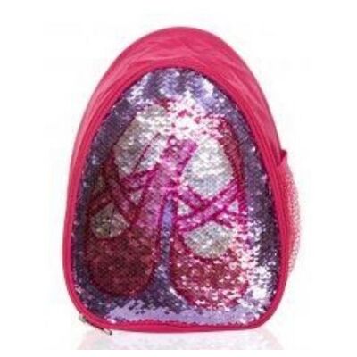 Capezio Hot Pink Girls Reversible Glitter Backpack B222C