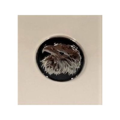 American Hat Makers Black with Silver Eagle Magnet Pin GB0160