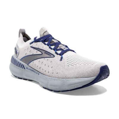 Brooks Oyster/Alloy/BlueDepths Glycerin StealthFit GTS 20 Mens Running Shoes 110385-081