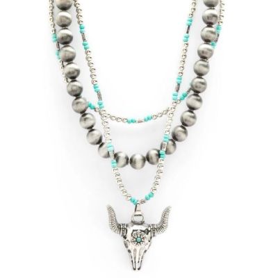 Cowgirl Confetti Turn It Loose Longhorn Women's Necklace CCNEC75