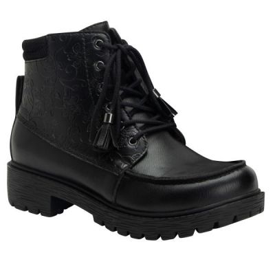 Alegria Black Chevon Embloom Women's Boots CHV-8111