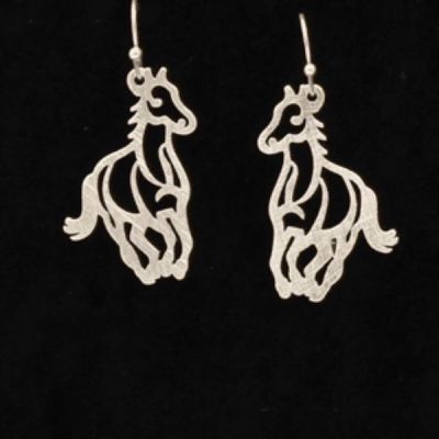 Silver Strike Women's Running Horse Earrings D460012836