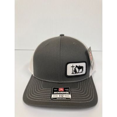 Dally Up Charcoal/White Dally182 Praying Cowboy Hat with Black/White Patch DALLY182