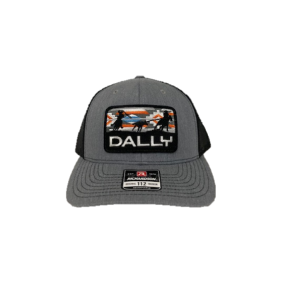 Dally Up Grey and Black Aztec Pattern Logo Patch Cap DALLY512