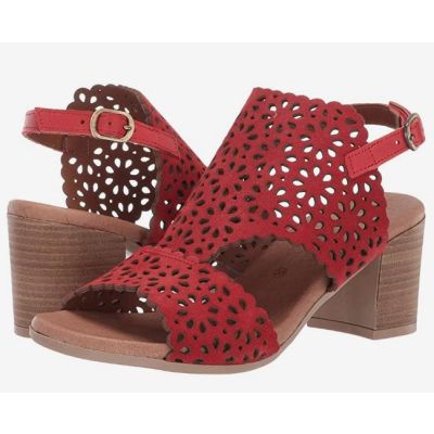 Eric Michael Red Delilah Womens Open Toe Sandals