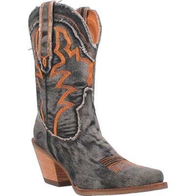 Dingo Black Y'all Need Dolly 9 inch Almond Toe Women's Western Boots DI950-BLACK