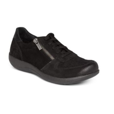 Aetrex Black Roxy Arch Support Casual Sneaker DM320-BLACK