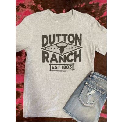 Bohemian Cowgirl Grey Dutton Ranch Est 1883 Tee Shirt DR-EST1883