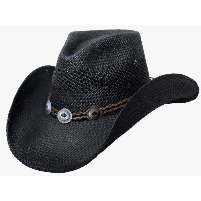 Austin Handmade Hats Black Fargo Straw Western Hat 05-614