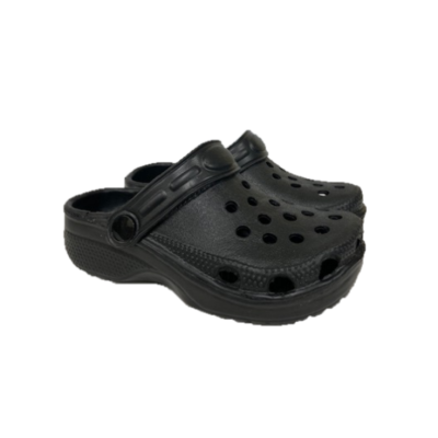 Surf7 Black Classic Clog Childrens Shoes FF282B-BLK