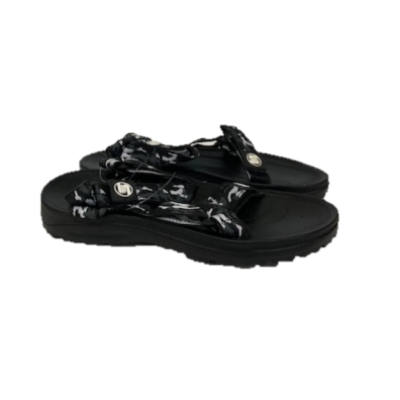 Surf7 Black Strap Childrens Sandals with Adjustable Straps FF382B-BLK