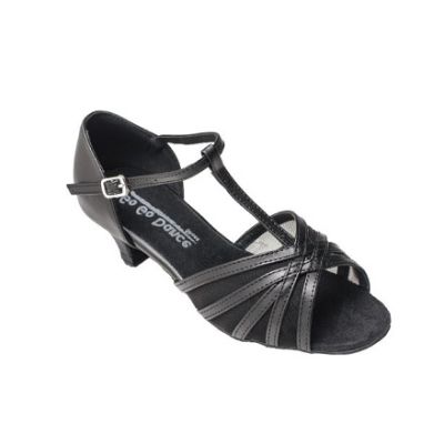 Stephanie Dance Shoes Black Womens Ballroom Leather Dance Shoe GO7032