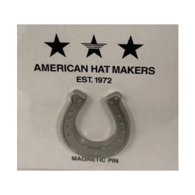 American Hat Makers Silver Horse Shoe Hat Pin Magnet HORSE SHOE PIN