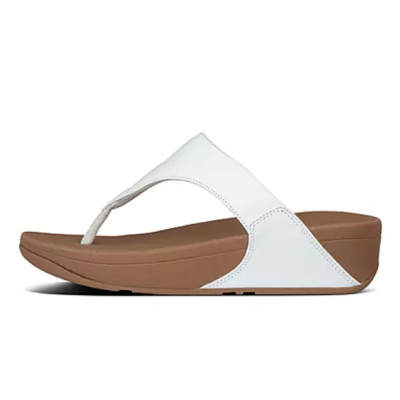 Fitflop White Lulu Leather Toe-Post Ladies Sandals I88-194