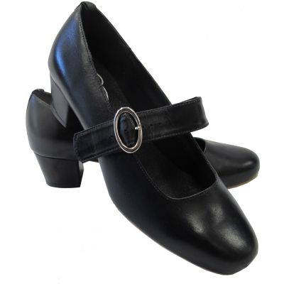 5151 Black 1 1/2 Inch Heel Barbette Ballroom Dance Shoes