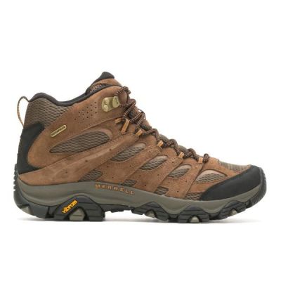 Merrell Earth Moab 3 Mid Waterproof Mens Hiking Shoes in Medium and Wide Width J035839