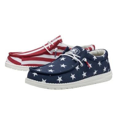 Hey Dude Wally American Flag Womens Shoes 40001