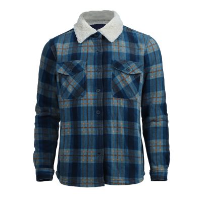 Lee Hanton Blue/Teal Women's Fleece Lined Plaid Flannel Jacket LF506-BT