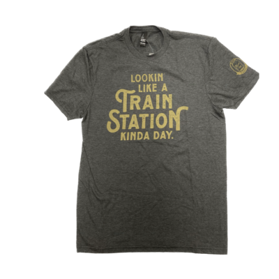 Mason Jar Label Charcoal Lookin' Like A Train Station Kinda Day LLATSKOD-CHAR
