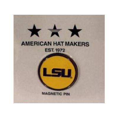 American Hat Makers LSU Hat Pin Magnet L STATE U PIN